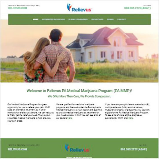 Medical Marijuana Program PA, a website made by the Philadelphia area web development company TAF JK Group Inc.
